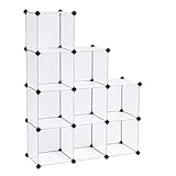 SONGMICS Kunststoffschrank, Kleiderschrank, Badezimmerregal, Schuhregal, Weiß,...
