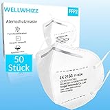 Premium FFP2 Masken 50 Stück • einzeln verpackt • Atemschutzmaske ohne Ventil FFP2...