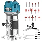 Holzfräse Oberfräse Professionell, 800 W, 30000 U/min, Handpalmenfräser Mit 15...