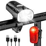 LED Fahrradlicht Set,StVZO Zugelassen Fahrradbeleuchtung Fahrradlicht USB Aufladbar...