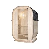Home Deluxe Outdoor Sauna Cube S - Maße: ca. 194 cm x 120 cm, Holz: Fichtenholz - inkl....
