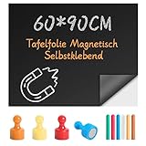 Qiaonato Tafelfolie Magnetisch Selbstklebend, Magnetfolie, 6 staublose Kreide und 4...