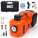 HIUYRFS Elektrisches Wagenheber 5T 12 V Hydraulischer Wagenheber, 15–54 cm...