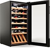 °CUBES Weinkühlschrank 28 Flaschen (90L) mit eleganter Glastür & hochwertigen...