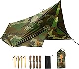 FREE SOLDIER Tarp Wasserdicht 3m x 3,2m Ultraleicht Zeltplanen UV Schutz Camping...