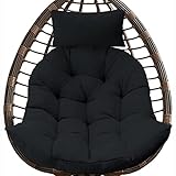 Hängesessel Schaukel mit Ständer für Terrasse Outdoor/Indoor Rattan Hängematte...