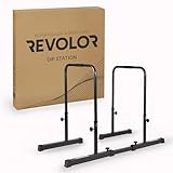 REVOLOR Dip Station Bar Barren – Höhenverstellbar, Breitenverstellbar, bis 200 kg...