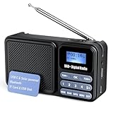 Gallypek tragbares DAB Radio, DAB Plus/FM Radio mit Bluetooth 5.0& 80 Voreinstellungen...