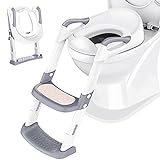 Töpfchen Toilettensitz Baby mit Treppe: Kinder WC Sitz Toilette Toilettentrainer für...