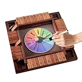 Würfelspiele Für Familien,Holz Würfelbrettspiel - Rechenspielzeug Vierseitig Für...