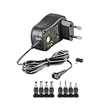 Goobay 53998 Universal 3V-12V Netzteil Stabilisiert – inkl. 8 DC-Stecker – 27 W und...