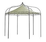 DEGAMO Gartenpavillon Modena 6-eckig 320cm, stabiles Stahlgestell schwarz, Dach...
