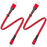 DCNETWORK Kurzes Beleuchtungskabel, 30 cm, USB-Ladekabel für iPhone 13/12/11/Xs...