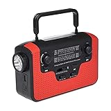 zinhsq ENTHOWNAFLE Hand CANK Solar Wetter Radio FM/AM Radio Dynamo Notfallradio in einem...