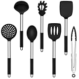 Onader Küchenhelfer Set, 7 Stück Silikon Küchenutensilien Kochbesteck Set mit...