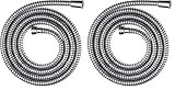 hansgrohe Metaflex Duschschlauch 2,00m, Chrom (Packung mit 2)