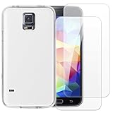 Shantime Hülle mit 2 Stück Schutzfolie Kompatibel mit Samsung Galaxy S5 i9600,...