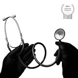 Flachkopf Stethoskop, Med-Comfort, schwarz, 1 Stück - Hochwertiges Stethoskop für Ärzte...