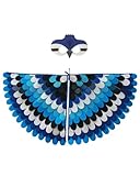 Jackolume Vogelflügel-Kostüm, Schal für Kinder, blauer Jay-Kostüm, mit Vogelmaske,...