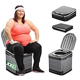 congumi Faltbare Campingtoilette XXL, Mobile Camping Toiletten 40cm Hohe mit...