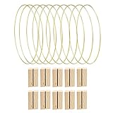 Koanhinn 10 STÜCK Hoop Herzstück DIY Kranz Gold Hoop Ringe für Heimtisch mit 10 STÜCK...