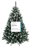 RS Trade HXT 15013 Schneebaum 180 cmkünstlicher Weihnachtsbaum mit Schnee und...