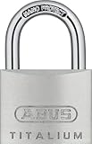 ABUS Vorhängeschloss Titalium 64TI/50 - Kellerschloss mit Schlosskörper aus...