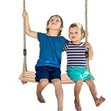 Holz Schaukelsitz für Kinder und Erwachsene, Holzschaukel,Garten schaukel mit...