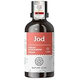 NATURE LOVE® Jod Tropfen - 150µg 50ml - alkoholfrei und vegan - geschmacksneutral, hoch...
