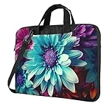 Laptoptasche mit buntem Blumendruck, große Kapazität, Umhängetasche, Laptoptasche,...