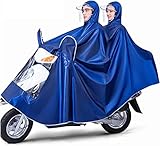 Regenponcho Wasserdichter Fahrrad-Regenmantel mit Kapuze Stilvolle reflektierende Kanten...