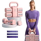 FITVRA Hanteln verstellbar 2 in 1 + Kettlebell verstellbar – Hantel Set für Damen,...
