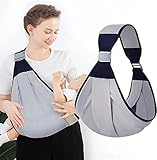 Tragetuch Baby, Bequem Babytrage Neugeborene ab geburt, Dicken Schultergurten,...