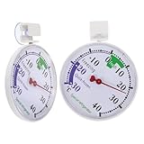 OKUMEYR 2 Stück Kühlschrank Thermometer Kühlschrank Temperaturanzeige Gefrierschrank...