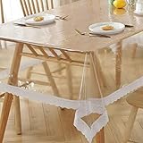 FOGARI Tischfolie Durchsichtig, Tischdecke Transparent 150cm Breit PVC Tischschutzfolie...