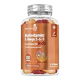 Multivitamin Gummibärchen für Kinder 120 Multivitamin Fruchtgummis - Himbeer &...
