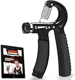 Unterarmtrainer - 5-60 kg Verstellbarer Handtrainer mit E-Book - unterarm trainingsgerät...