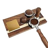 SEPKUS Kaffee-Stopfstation aus Holz, 51-58mm Espresso Tamping Station, Espresso Tamper...
