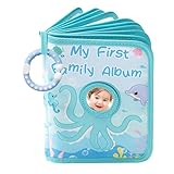 Fotobuch für Babys, erstes Jahr, Oktopus-Motiv, weiches Tuch für 10,2 x 15,2 cm,...