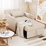 YODOLLA Einzel-Sofa-Bett, Stuhl, 3-in-1-Stuhl, Einzel-Sofabett für kleine Zimmer,...