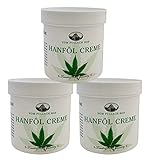Iloda® 3x 250ml Hanföl Creme vom Pullach Hof, Hanfcreme, Hanfbalsam, Hanf-creme, mit...