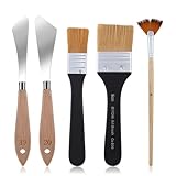 Dimeho 5-teiliges Malmesser-Set, Hintergrundmixer, Flachpinsel und Fächerpinsel,...
