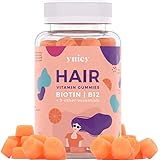 yuicy HAIR - Biotin hochdosiert (10.000μg). Vegane Gummibärchen mit B-Komplex,...