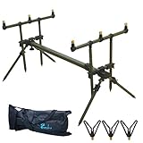 Croch Master Rod Pod Rutenhalter Aluminium Deluxe für 3 Ruten inkl....