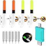 HRGOYY 4pcs Angeln Alarm Glocke, Nachtlicht Knicklicht Angeln, Wasserdicht Licht Sticks...
