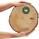 Große Holzscheibe in 30 cm (28-32cm) Durchmesser für DIY Basteln und Dekorieren - 1...