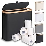 efluky 28L Toilettenpapier Aufbewahrung Korb mit Deckel, Bambus Toilet Paper Organizer...