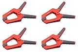 Meister Federzwinge - Set mit 4 Stück - 100 mm Spannweite - Bewegliche Spannbacken -...