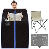 SereneLife Mobile Sauna Zelt, Infrarotkabine 1 Person – Klappbare...