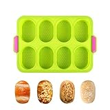 BluVast Brötchen Backform Silikon, Silikonform Brötchen, 8 Hohlräume...